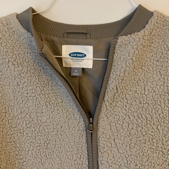 Khaki Sherpa Bomber Zip Up - Picture 2 of 2